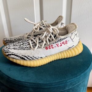 Yeezy Zebra Black White Cream Sneakers